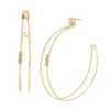 SAFETY PIN HOOPS GOLD