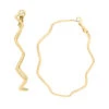 ZIG ZAG HOOPS GOLD