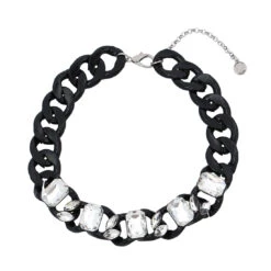 STONE STATEMENT COLLAR BLACK