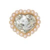 PEARL HEART COCKTAIL RING IVORY