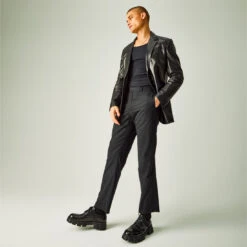 CESARE BLACK LEATHER -Cheap Boots And Beyond Store SM 2023 JANUARY LIFESTYLE 25 CESARE 1385 CROP