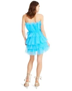 CATHLEEN DRESS BLUE -Cheap Boots And Beyond Store STEVEMADDEN APPAREL RTW0347 BLUE 05