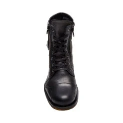 SIDETRACK BLACK LEATHER -Cheap Boots And Beyond Store STEVEMADDEN BOOTS SIDETRACK BLACK LEATHER TOP
