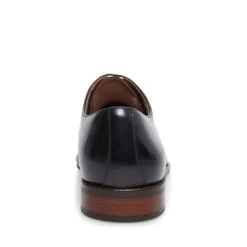 PLOT BLACK LEATHER 10 PLOT BLACK LEATHER -Cheap Boots And Beyond Store STEVEMADDEN DRESS PLOT BLACK LEATHER BACK