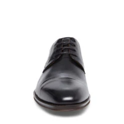 PLOT BLACK LEATHER 8 PLOT BLACK LEATHER -Cheap Boots And Beyond Store STEVEMADDEN DRESS PLOT BLACK LEATHER FRONT