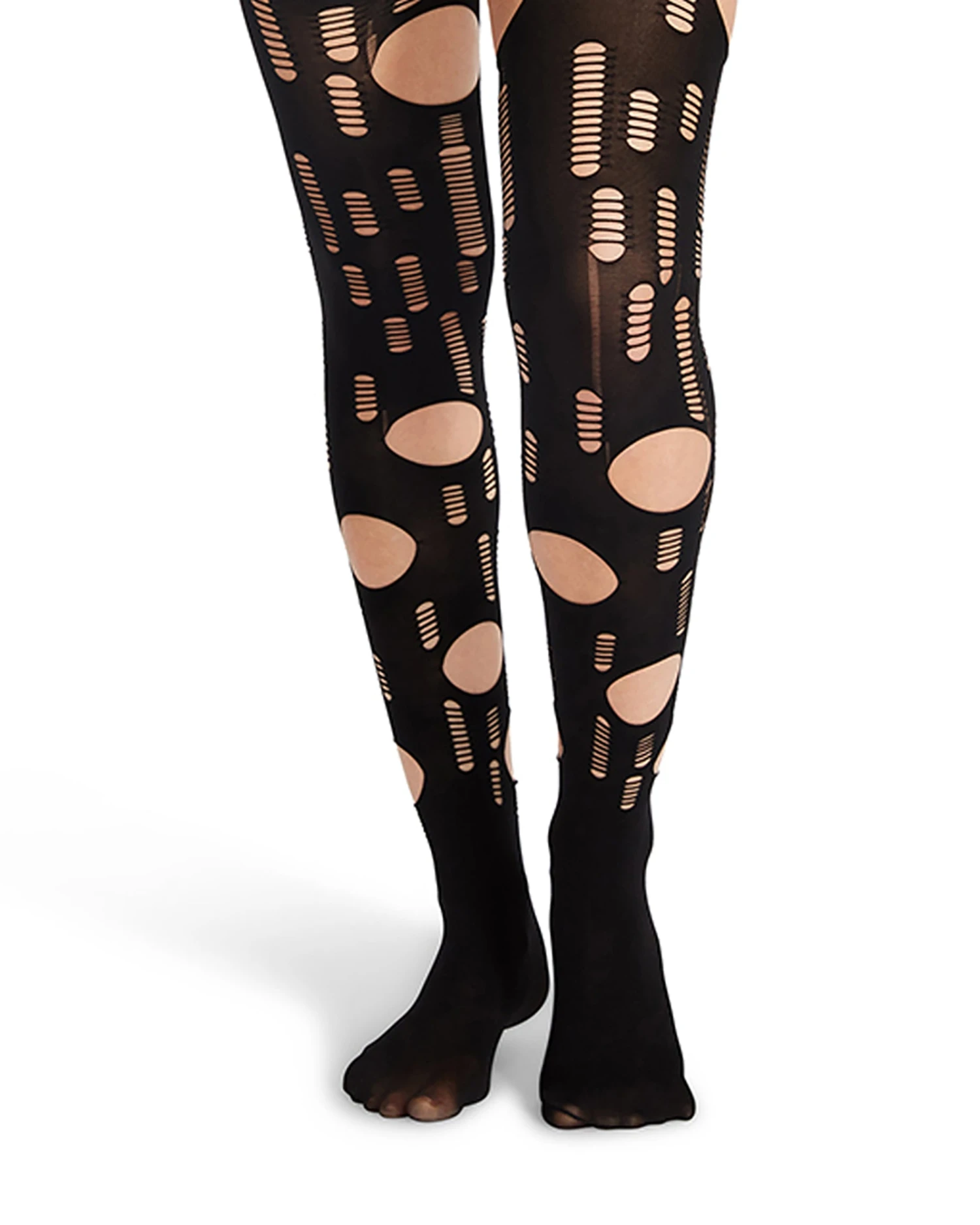 L-RIPPED BLACK TIGHT SINGLE