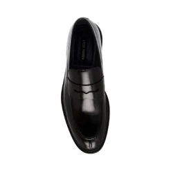 SABAN BLACK LEATHER -Cheap Boots And Beyond Store STEVEMADDEN MENS SABAN BLACK LEATHER TOP