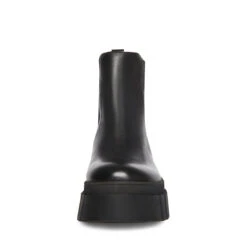 ABRAM BLACK LEATHER -Cheap Boots And Beyond Store STEVEMADDEN SHOES ABRAM BLACK LEATHER FRONT