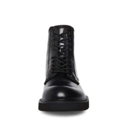 ADRYAN BLACK LEATHER -Cheap Boots And Beyond Store STEVEMADDEN SHOES ADRYAN BLACK FRONT