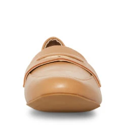CALVER TAN LEATHER -Cheap Boots And Beyond Store STEVEMADDEN SHOES CALVER TAN LEATHER FRONT