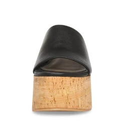 CALYSTA BLACK LEATHER -Cheap Boots And Beyond Store STEVEMADDEN SHOES CALYSTA BLACK LEATHER FRONT