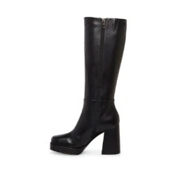 ELISE BLACK LEATHER -Cheap Boots And Beyond Store STEVEMADDEN SHOES ELISE BLACK LEATHER INSIDE