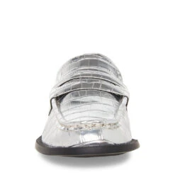 GOODMAN SILVER CROCODILE -Cheap Boots And Beyond Store STEVEMADDEN SHOES GOODMAN SILVER CROCO FRONT