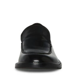 LARUSSO BLACK LEATHER -Cheap Boots And Beyond Store STEVEMADDEN SHOES LARUSSO BLACK LEATHER FRONT