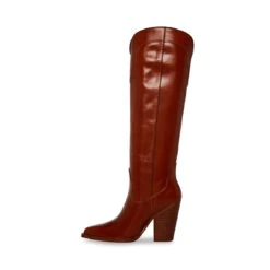 LENORE COGNAC LEATHER 7 LENORE COGNAC LEATHER -Cheap Boots And Beyond Store STEVEMADDEN SHOES LENORE COGNAC LEATHER INSIDE