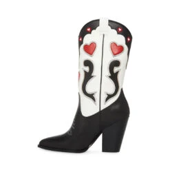 LOVESTRUCK BLACK/WHITE -Cheap Boots And Beyond Store STEVEMADDEN SHOES LOVESTRUCK BLACK WHITE INSIDE
