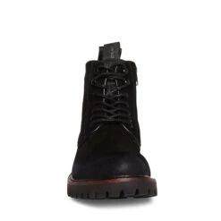 MACKEE BLACK SUEDE -Cheap Boots And Beyond Store STEVEMADDEN SHOES MACKEE BLACK FRONT