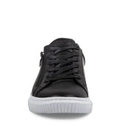 NIZIAM BLACK LEATHER -Cheap Boots And Beyond Store STEVEMADDEN SHOES NIZIAM BLACK FRONT