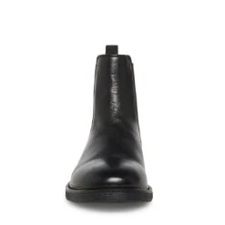 PEDRO BLACK LEATHER -Cheap Boots And Beyond Store STEVEMADDEN SHOES PEDRO BLACK LEATHER FRONT 1