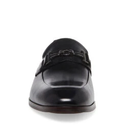 VALON BLACK LEATHER -Cheap Boots And Beyond Store STEVEMADDEN SHOES VALON BLACK FRONT