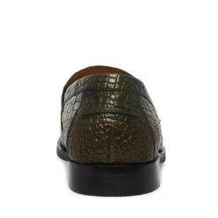 WALLACE GREEN CROCODILE -Cheap Boots And Beyond Store STEVEMADDEN SHOES WALLACE GREEN CROCO BACK 2