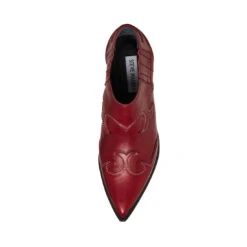 WAZE RED LEATHER -Cheap Boots And Beyond Store STEVEMADDEN SHOES WAZE RED LEATHER TOP