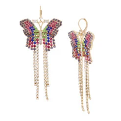 BUTTERFLY CHANDELIER EARRINGS MULTI