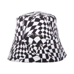 WARPED CHECK BUCKET HAT WHITE -Cheap Boots And Beyond Store STEVEMADDEN ACCESSORIES SMA 1669 WHITE 15585
