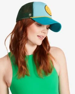 SMILEY TRUCKER CAP BLUE MULTI -Cheap Boots And Beyond Store STEVEMADDEN ACCESSORIES SMA 1974 BLUE MULTI 03