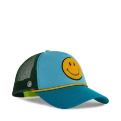 SMILEY TRUCKER CAP BLUE MULTI -Cheap Boots And Beyond Store STEVEMADDEN ACCESSORIES SMA 1974 BLUE MULTI ALT1