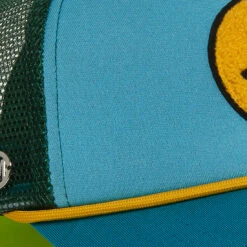 SMILEY TRUCKER CAP BLUE MULTI -Cheap Boots And Beyond Store STEVEMADDEN ACCESSORIES SMA 1974 BLUE MULTI CLOSE UP