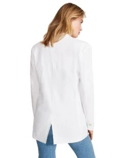 LINEN ON THE EDGE BLAZER WHITE -Cheap Boots And Beyond Store STEVEMADDEN APPAREL BM202672 WHITE 12