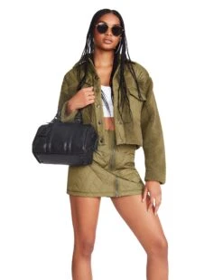 IRIS JACKET OLIVE -Cheap Boots And Beyond Store STEVEMADDEN APPAREL BM300524 OLIVE 02 e66310e7 045d 467e 9284 f9bfbcfa6043