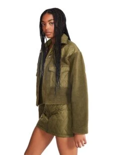 IRIS JACKET OLIVE -Cheap Boots And Beyond Store STEVEMADDEN APPAREL BM300524 OLIVE 06