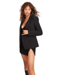 NAOMI BLAZER BLACK -Cheap Boots And Beyond Store STEVEMADDEN APPAREL BM302765 BLACK 05