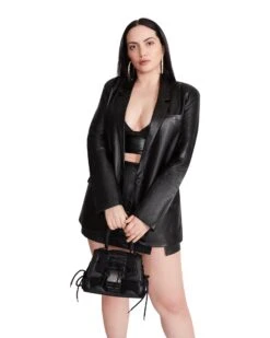 AUDREY BLAZER BLACK -Cheap Boots And Beyond Store STEVEMADDEN APPAREL BM302770 BLACK 02