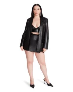 AUDREY BLAZER BLACK -Cheap Boots And Beyond Store STEVEMADDEN APPAREL BM302770 BLACK 03