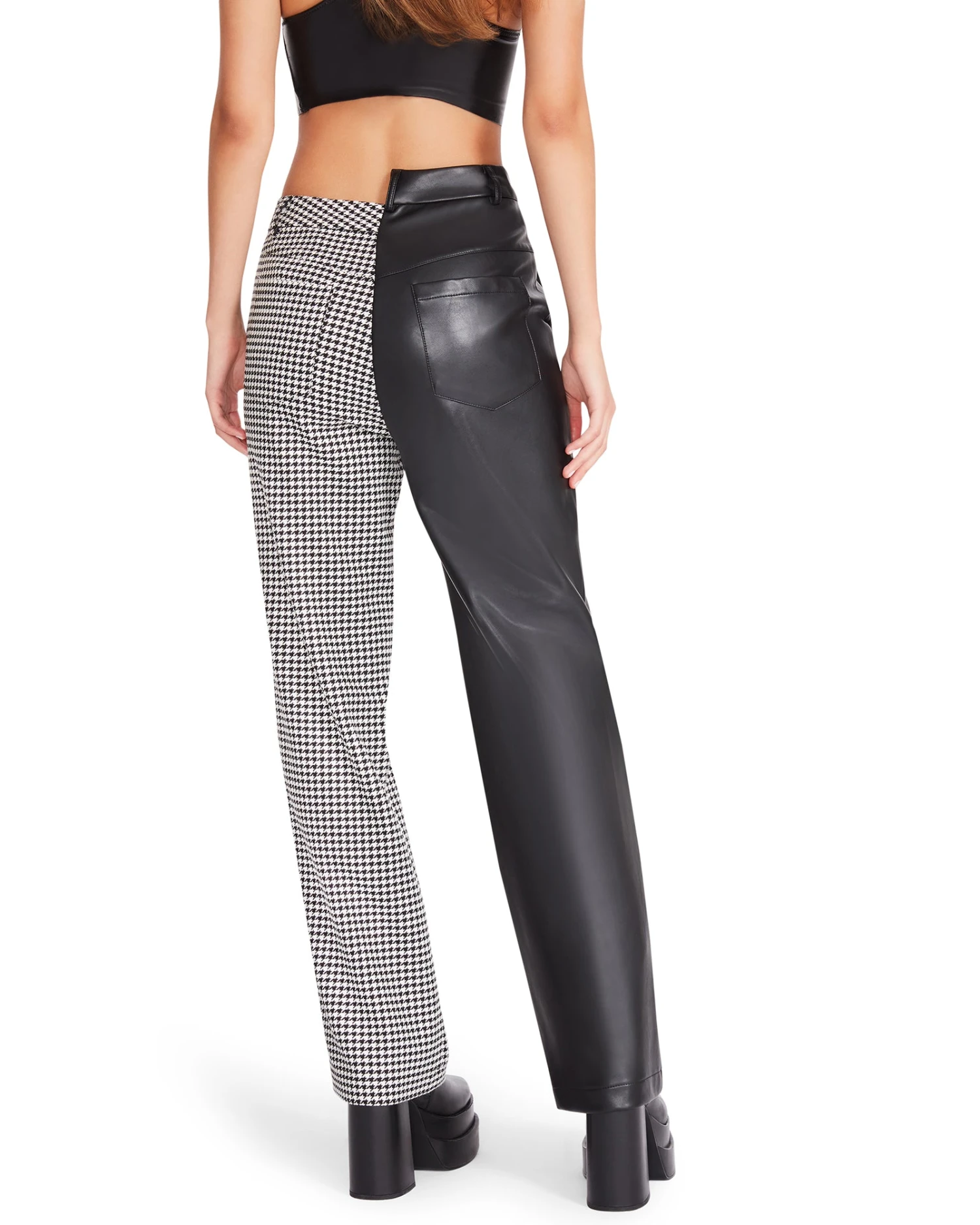 MACKENZIE HOUNDSTOOTH PANT WHITE 6 MACKENZIE HOUNDSTOOTH PANT WHITE - Image 6