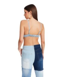 KENDRA BRA TOP DENIM FABRIC -Cheap Boots And Beyond Store STEVEMADDEN APPAREL BM304537 DENIM 05