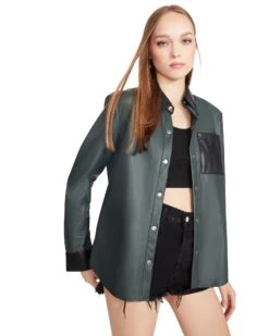 SAM TOP GREEN -Cheap Boots And Beyond Store STEVEMADDEN APPAREL BM304543 GREEN 05