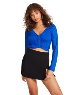 LUNA TOP BLUE -Cheap Boots And Beyond Store STEVEMADDEN APPAREL BM305706 BLUE 03