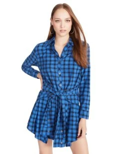 PEYTON DRESS BLUE -Cheap Boots And Beyond Store STEVEMADDEN APPAREL BM308125 BLUE 01