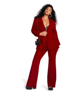 HARLOW BLAZER RED -Cheap Boots And Beyond Store STEVEMADDEN APPAREL BM402824 RED 06