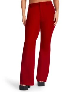 HARLOW PANT RED -Cheap Boots And Beyond Store STEVEMADDEN APPAREL BM403338 RED 08