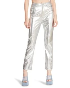 JOSIE PANT SILVER -Cheap Boots And Beyond Store STEVEMADDEN APPAREL BM403373 SILVER 04