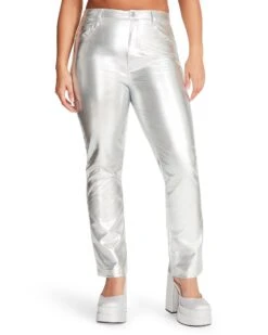 JOSIE PANT SILVER -Cheap Boots And Beyond Store STEVEMADDEN APPAREL BM403373 SILVER 09