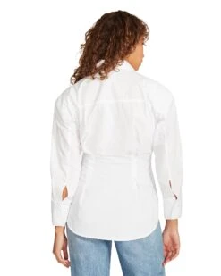 NADIA SHIRT WHITE -Cheap Boots And Beyond Store STEVEMADDEN APPAREL BM404591 WHITE 04