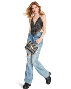 JANET TOP BLACK -Cheap Boots And Beyond Store STEVEMADDEN APPAREL BM404604 BLACK 02