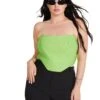 DAHLIA TOP NEON GREEN