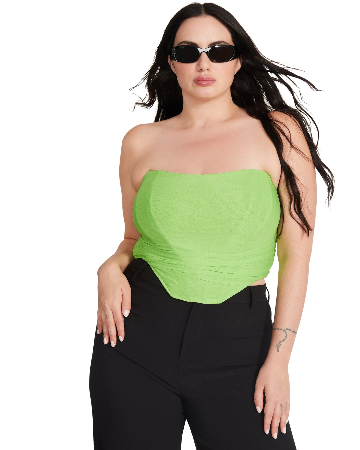 DAHLIA TOP NEON GREEN 1 DAHLIA TOP NEON GREEN